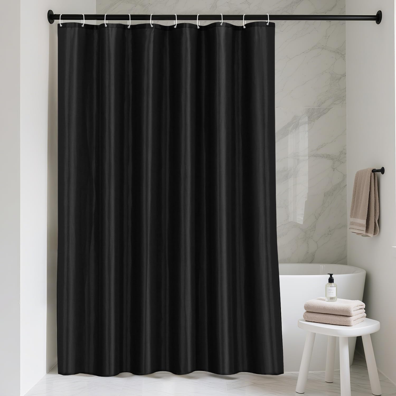 LUKDUNG Polyester Shower Curtain – 150x200cm Anti-Mould Waterproof Fabric