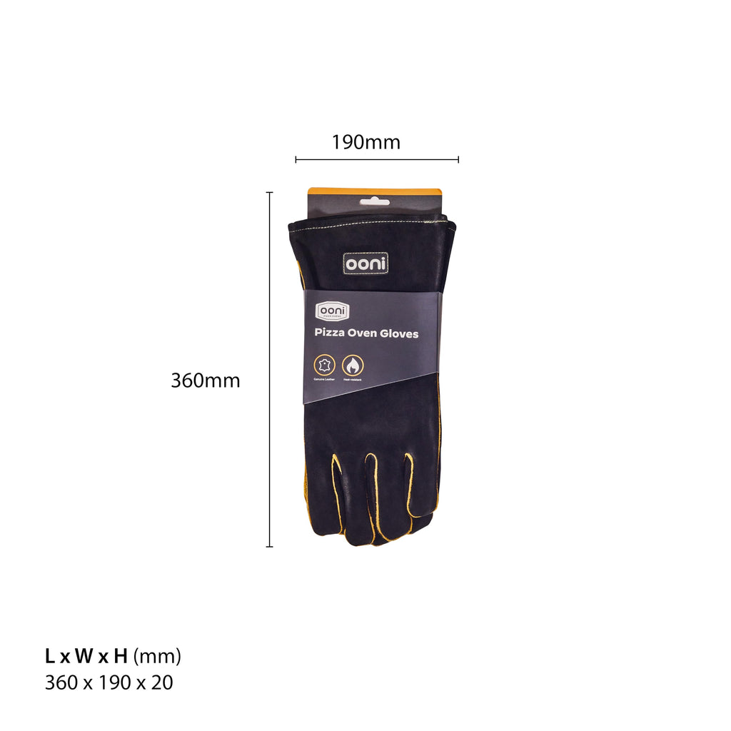 Ooni Heat Resistant Leather Grill Gloves | Protective Outdoor Cooking