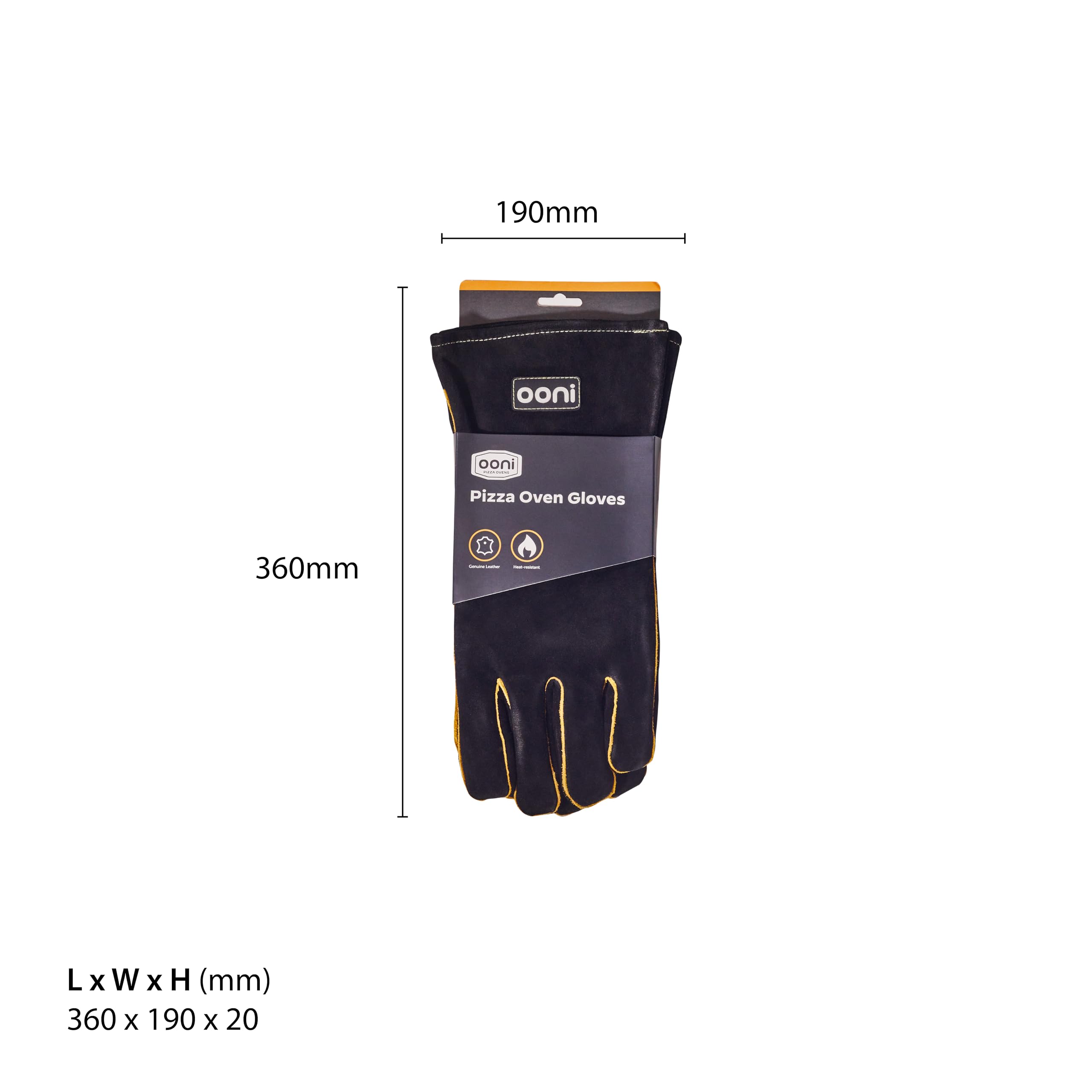 Ooni Heat Resistant Leather Grill Gloves | Protective Outdoor Cooking