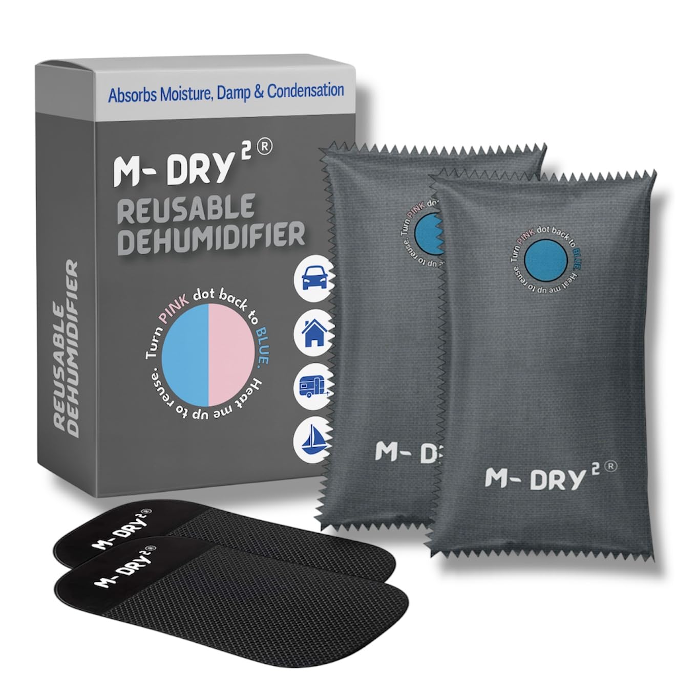 Jolof Store M-Dry 2 Car Dehumidifier Bag - Reusable Moisture Absorber