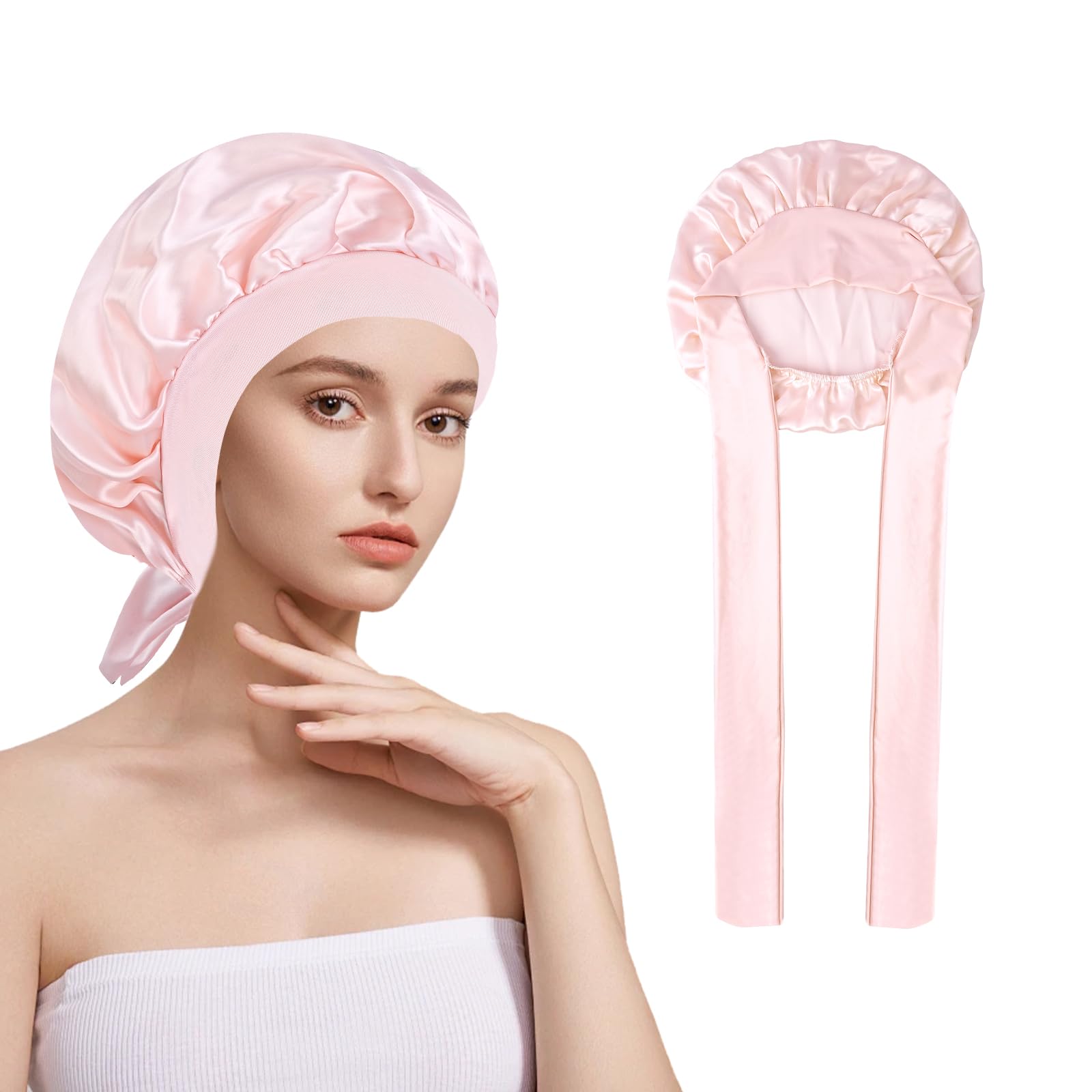 Jolof Store 19 Momme Mulberry Silk Bonnet | 100% Silk Sleep Cap for Hair