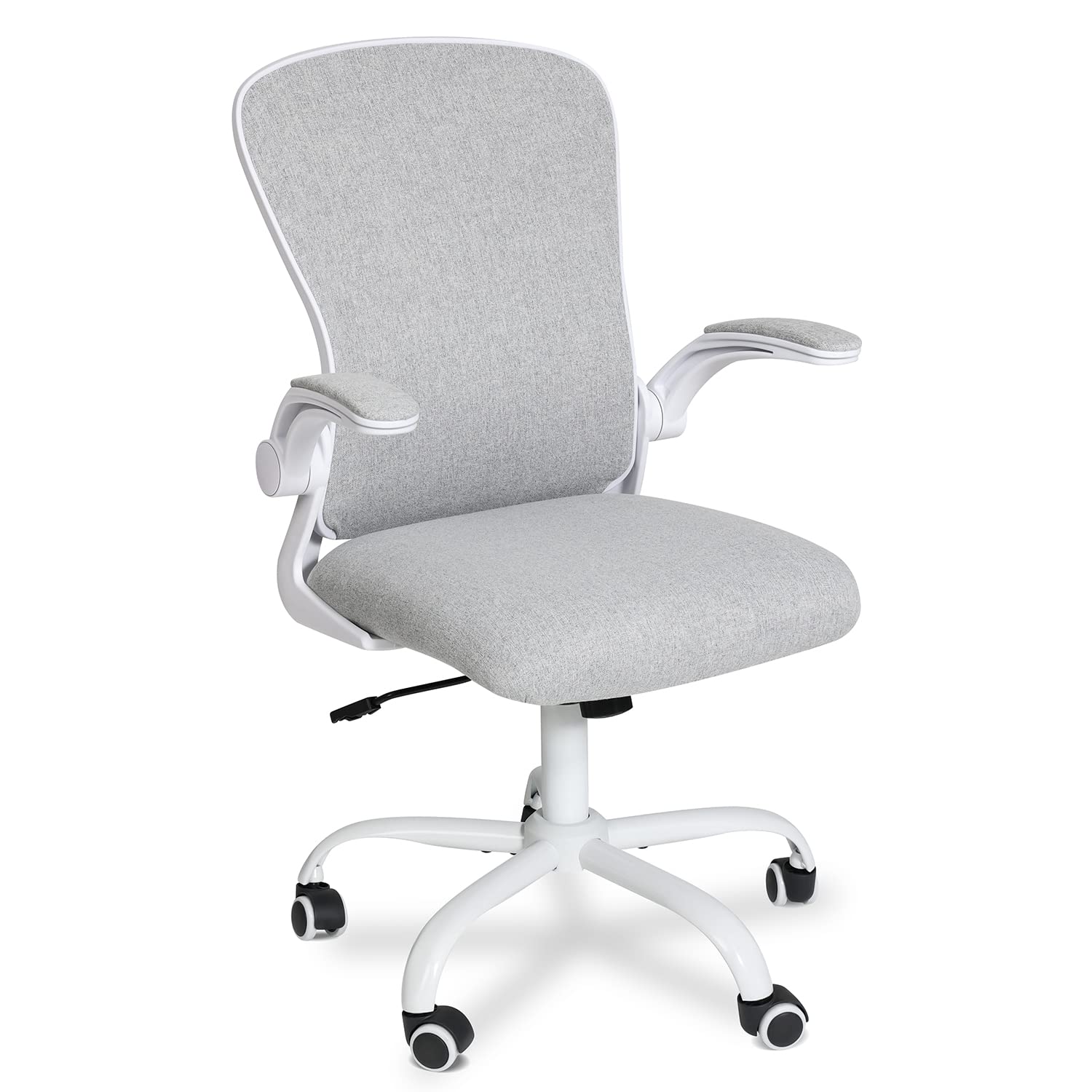 Fullwatt Ergonomic Mesh Desk Chair | Flip-up Armrest & Lumbar Support, Grey