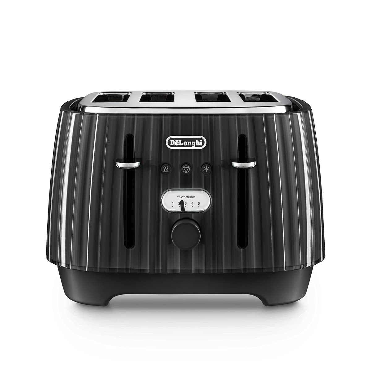 De'Longhi Ballerina 4-Slot Toaster | 1800W, 5 Browning Settings – Black