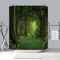 HORIWE Forest Pattern Shower Curtain | Waterproof Polyester with 12 Hooks