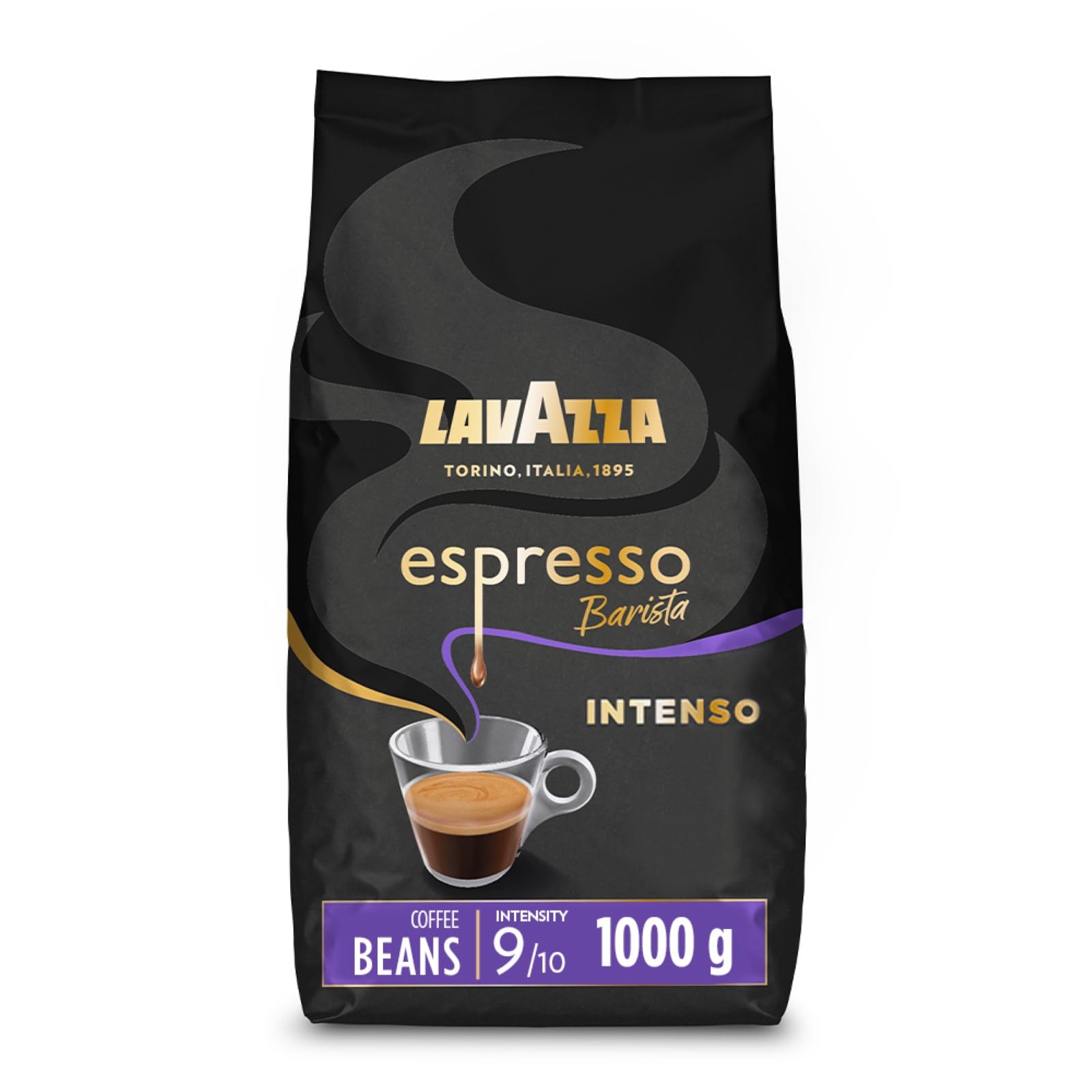 Lavazza Espresso Barista Intenso Whole Bean Coffee - 1kg Medium Roast