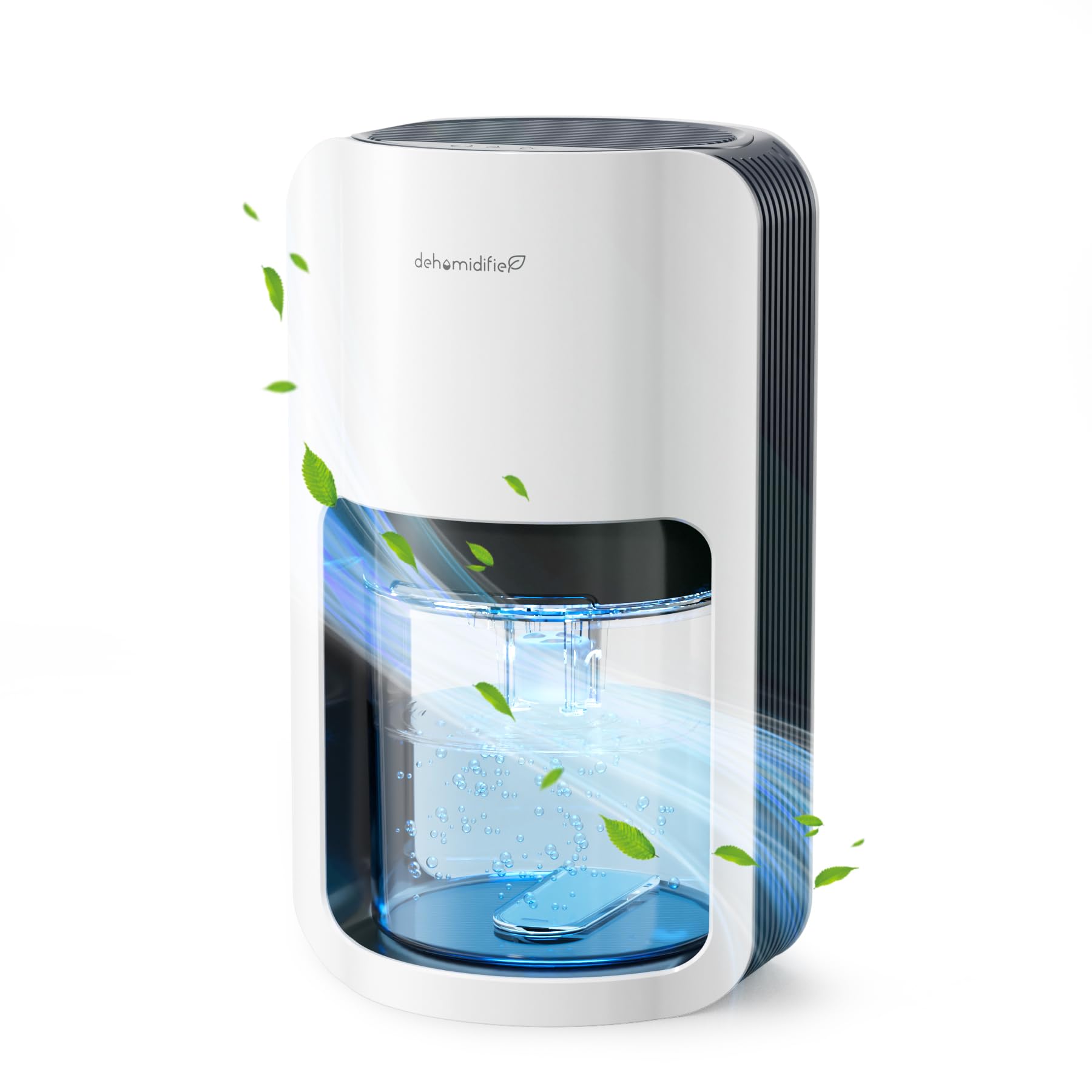 QEXREED Portable Dehumidifier - 1200ml Small Quiet Electric Unit
