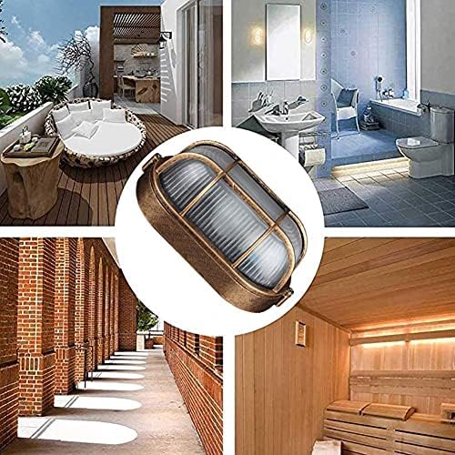 Jolof Store Oval Bulkhead Light – Nautical Aluminum Outdoor Wall Sconce