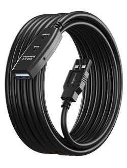 MutecPower 10m USB 2.0 Active Extension Cable | Male to Female Repeater