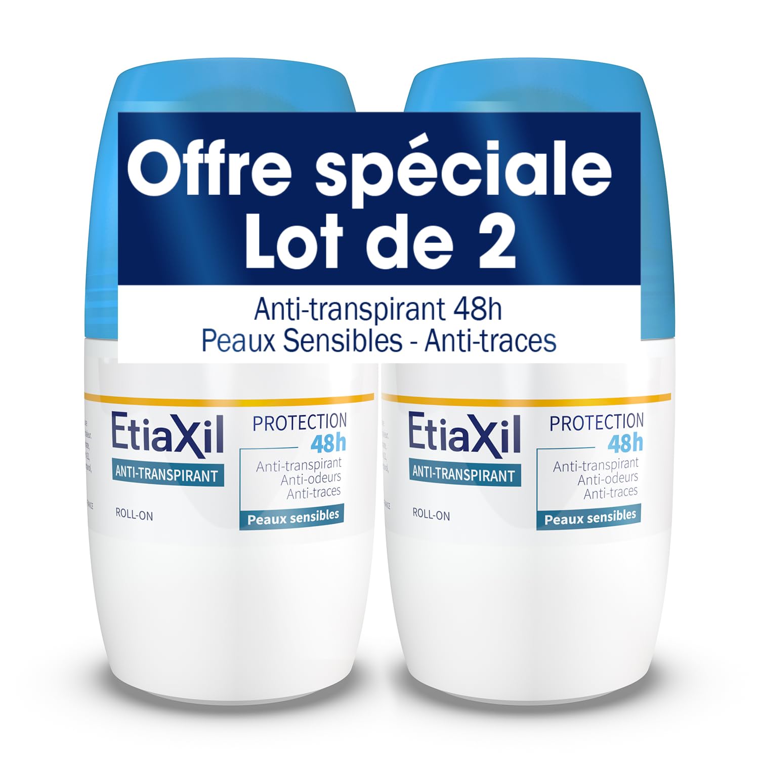 Etiaxil Anti-Perspirant Deodorant 48h Roll-on for Sensitive Skin - 2x50ml