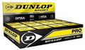 Dunlop Pro Squash Balls – Double Yellow Dot – 1 Dozen (12 Pack)