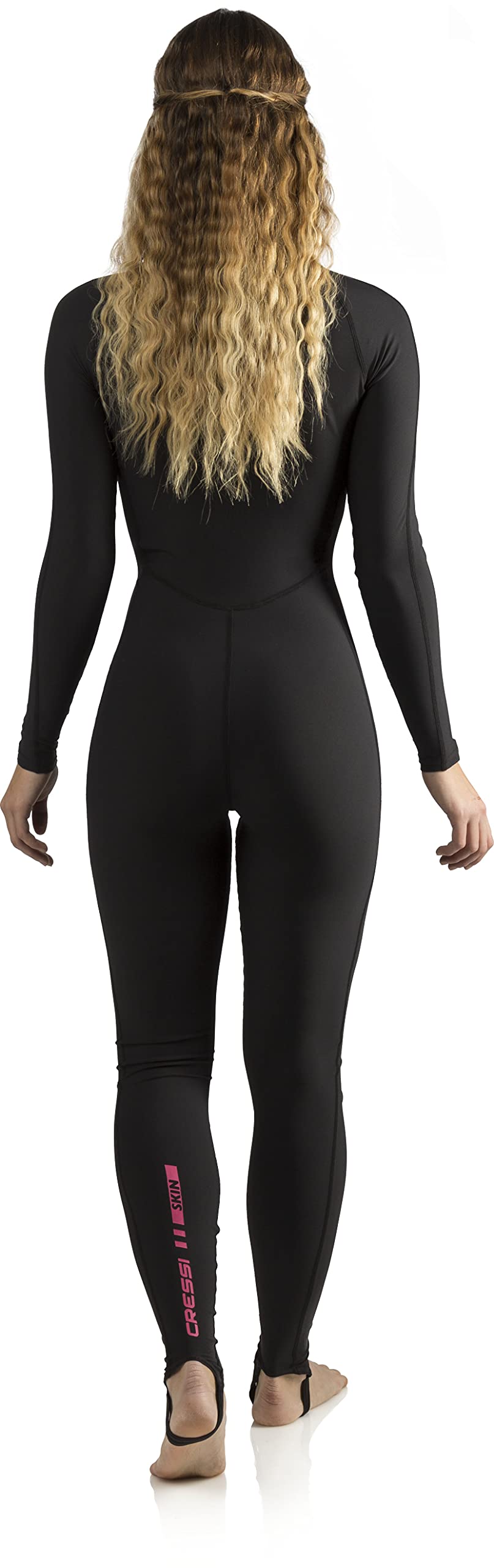 Cressi Women's 1mm One Piece Wetsuit Skin – Black/Pink – Size XL