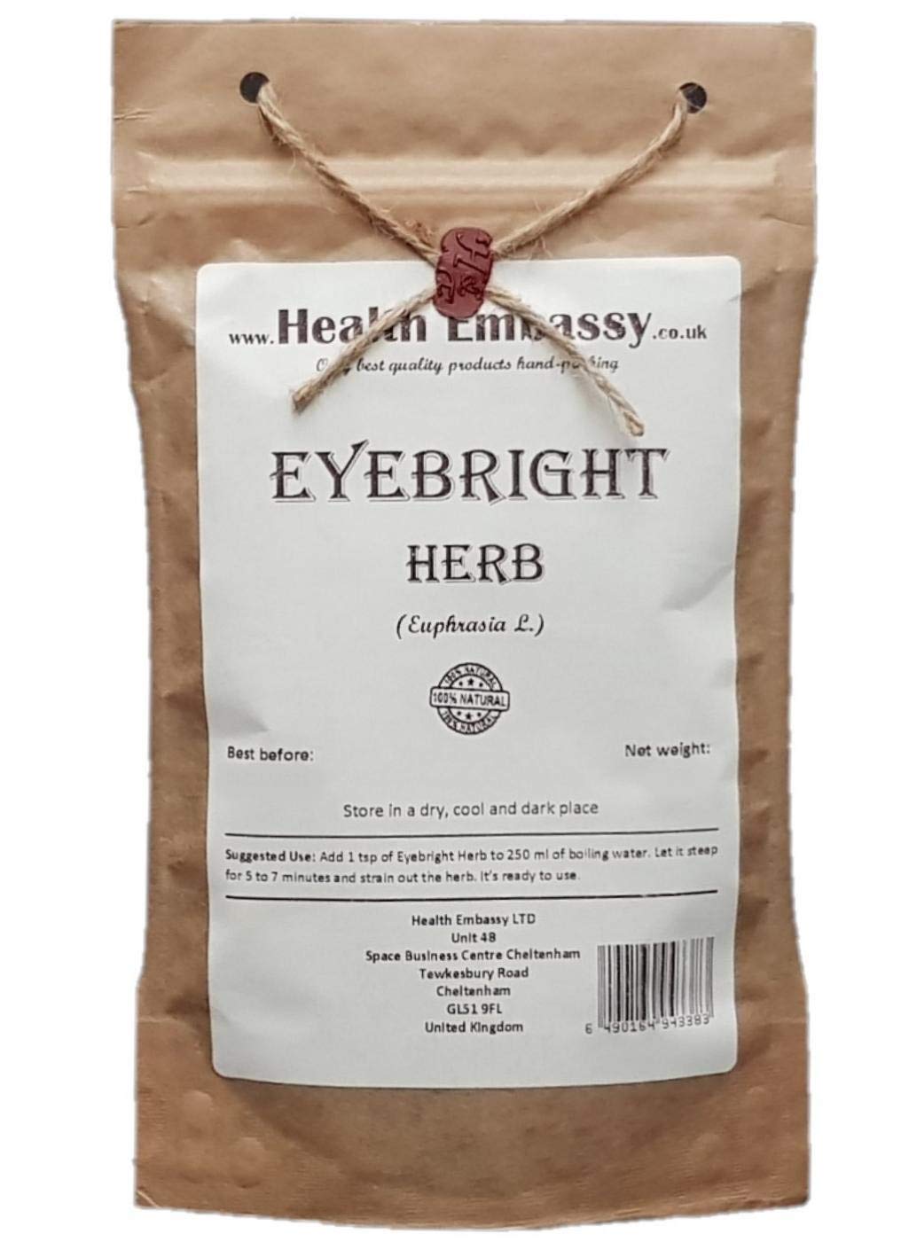 Eyebright Herb Tea by Health Embassy | Euphrasia L Loose Leaf - 100g
