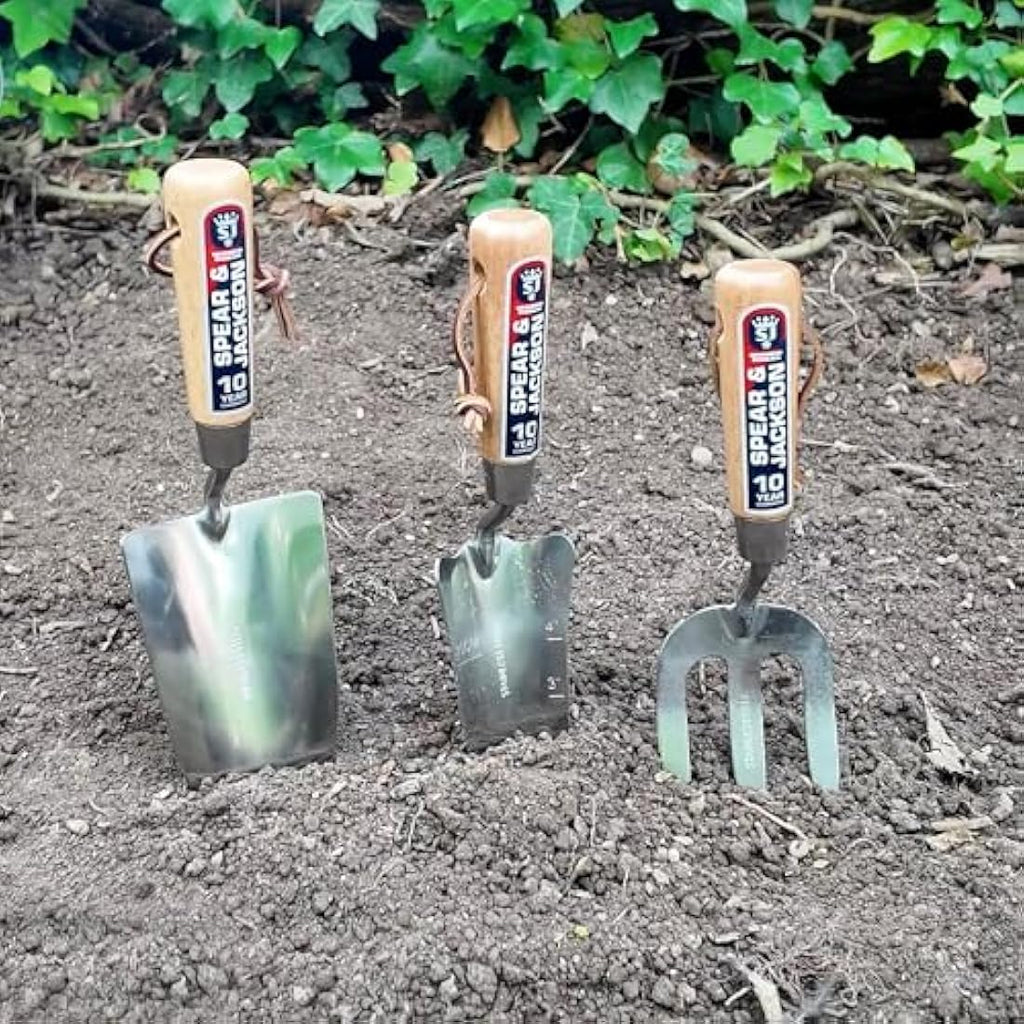 Spear & Jackson Neverbend Stainless Steel 3 Piece Garden Tool Gift Set