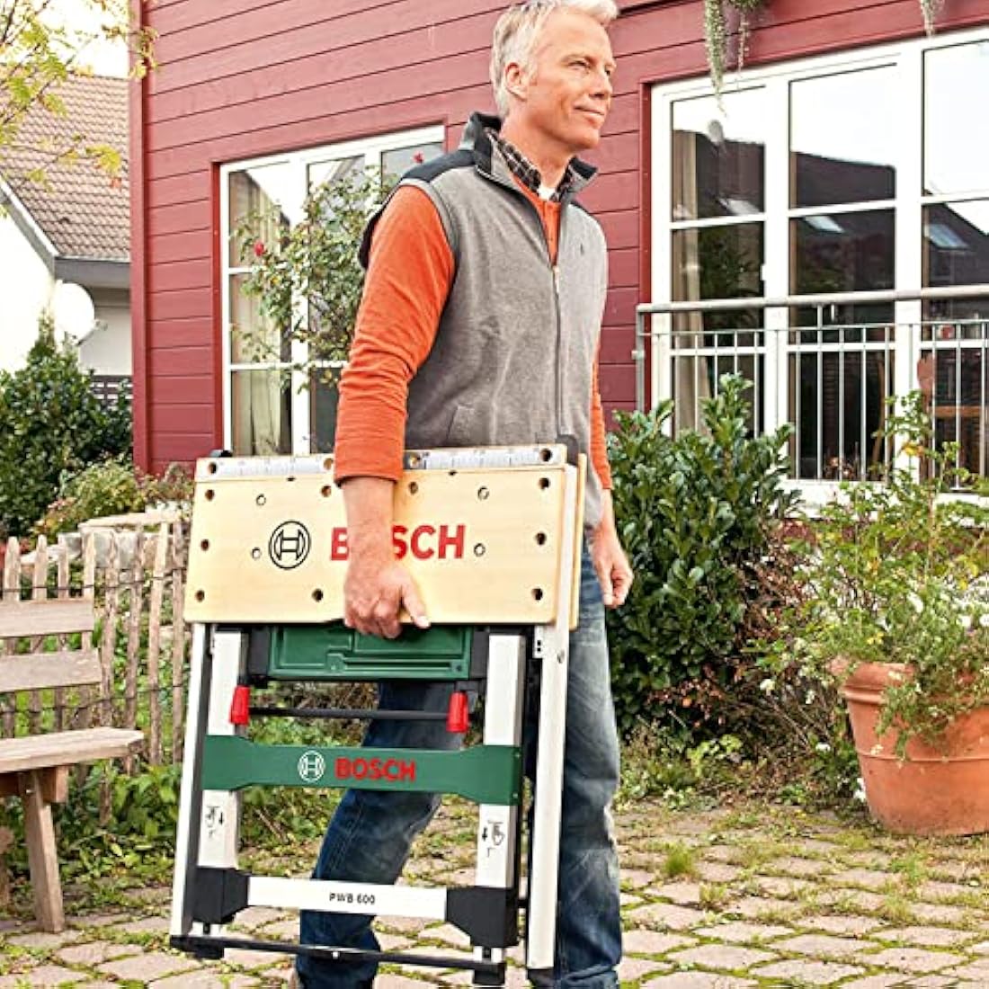 Bosch PWB 600 Folding Workbench | Bamboo Surface & 200kg Capacity