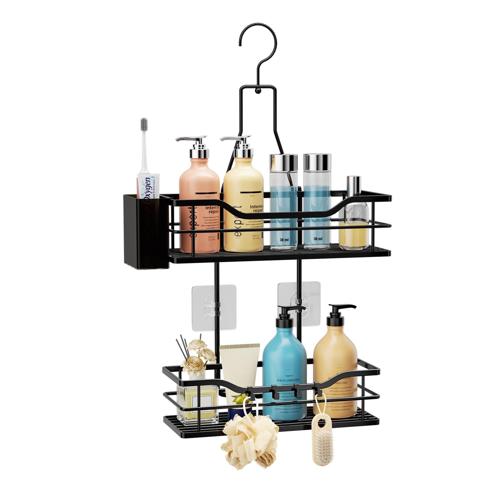 HapiRm 2-Tier Hanging Shower Caddy | Rustproof Stainless Steel Organiser