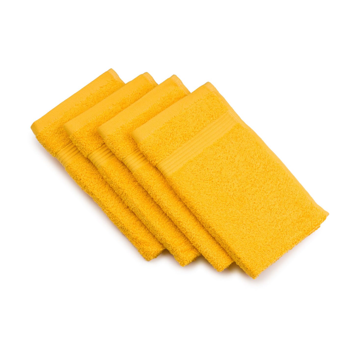 Gözze New York Guest Towels – Set of 4 Soft 100% Cotton – Yellow
