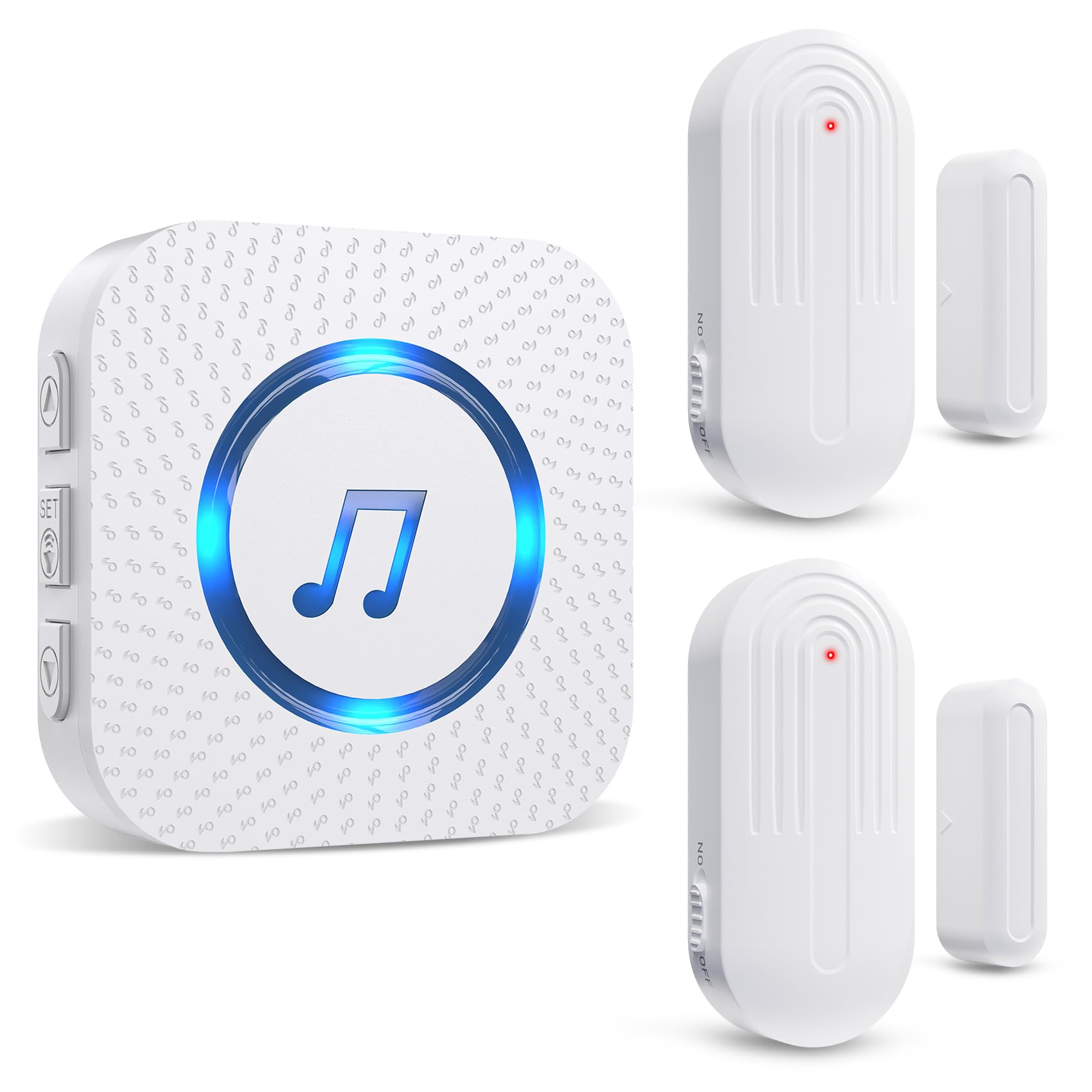 SANJIE Wireless Door Open Alarm Sensor Chime | 800FT Range | 2 Sensors