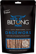 The Biltong Man Traditional Droëwors Sticks – High-Protein Beef Snack, 500g