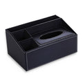 YUNXIASW PU Leather Rectangular Tissue Box and Remote Control Organizer