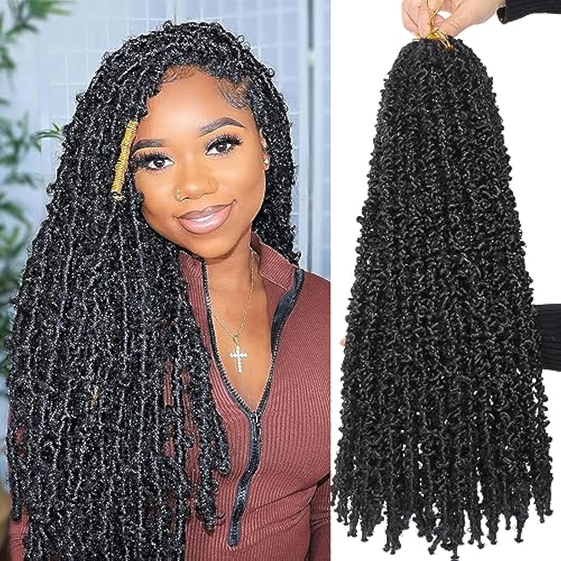 24 Inch Butterfly Crochet Hair – Distressed Faux Locs 6-Pack