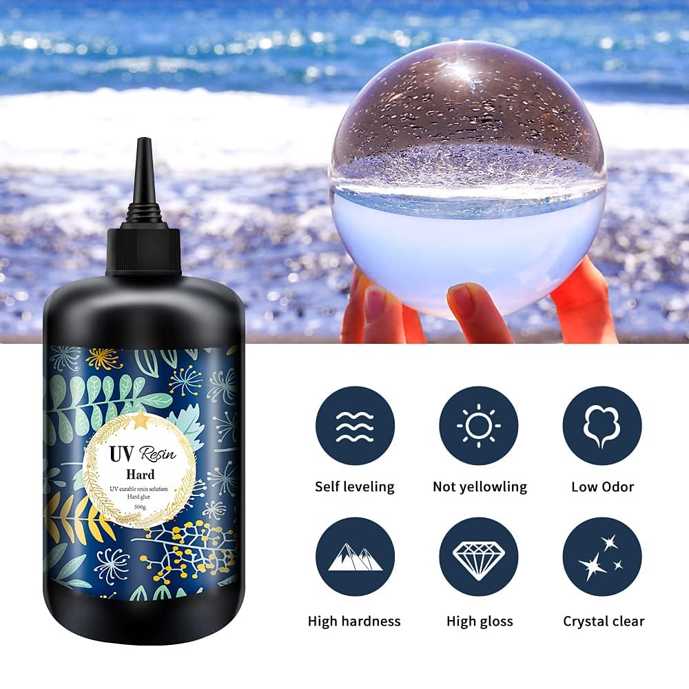 OSBANG UV Resin - Crystal Clear Hard Fast Curing Glue for Jewelry Making