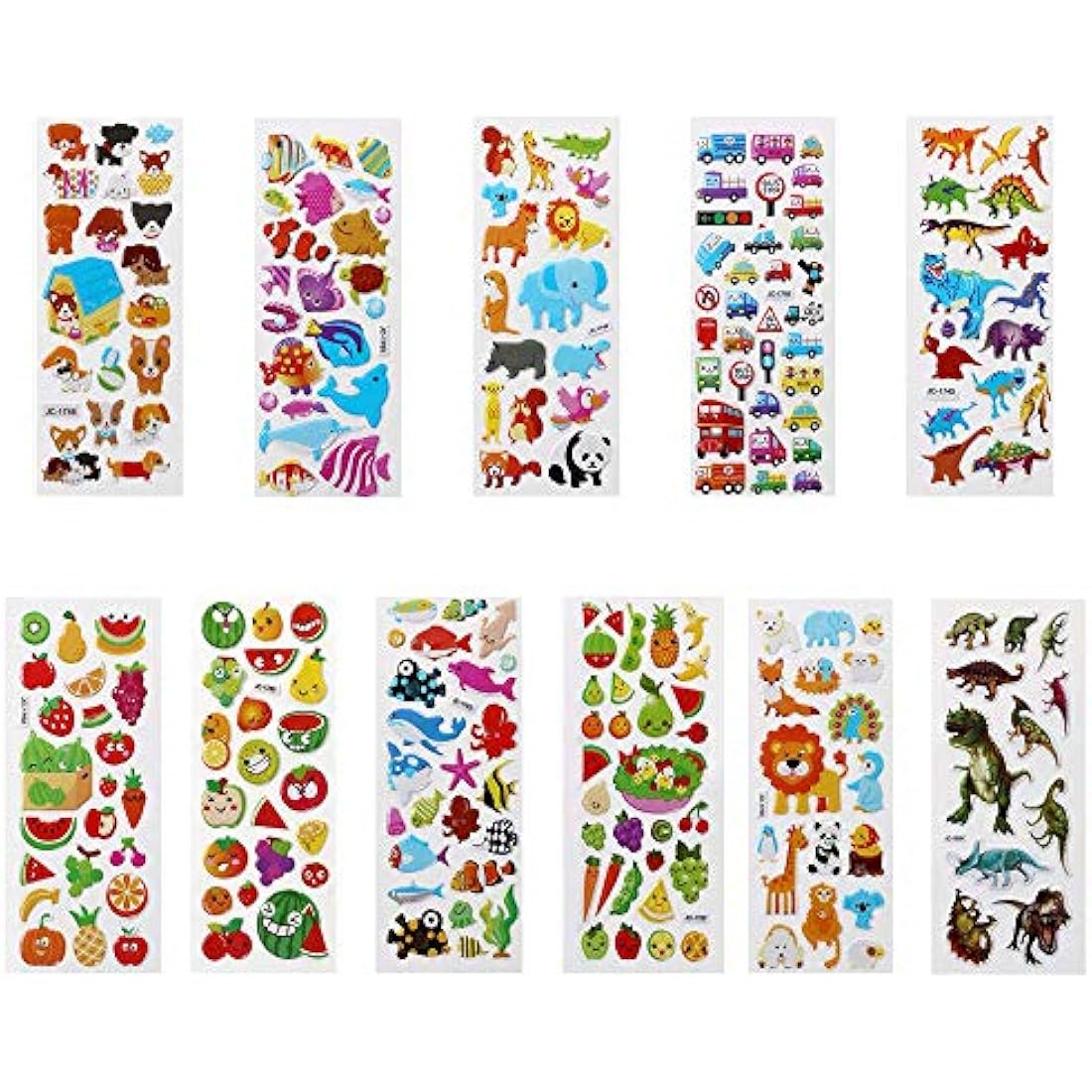 Vicloon 3D Puffy Stickers for Kids – 22 Sheets of 550+ Reward Stickers