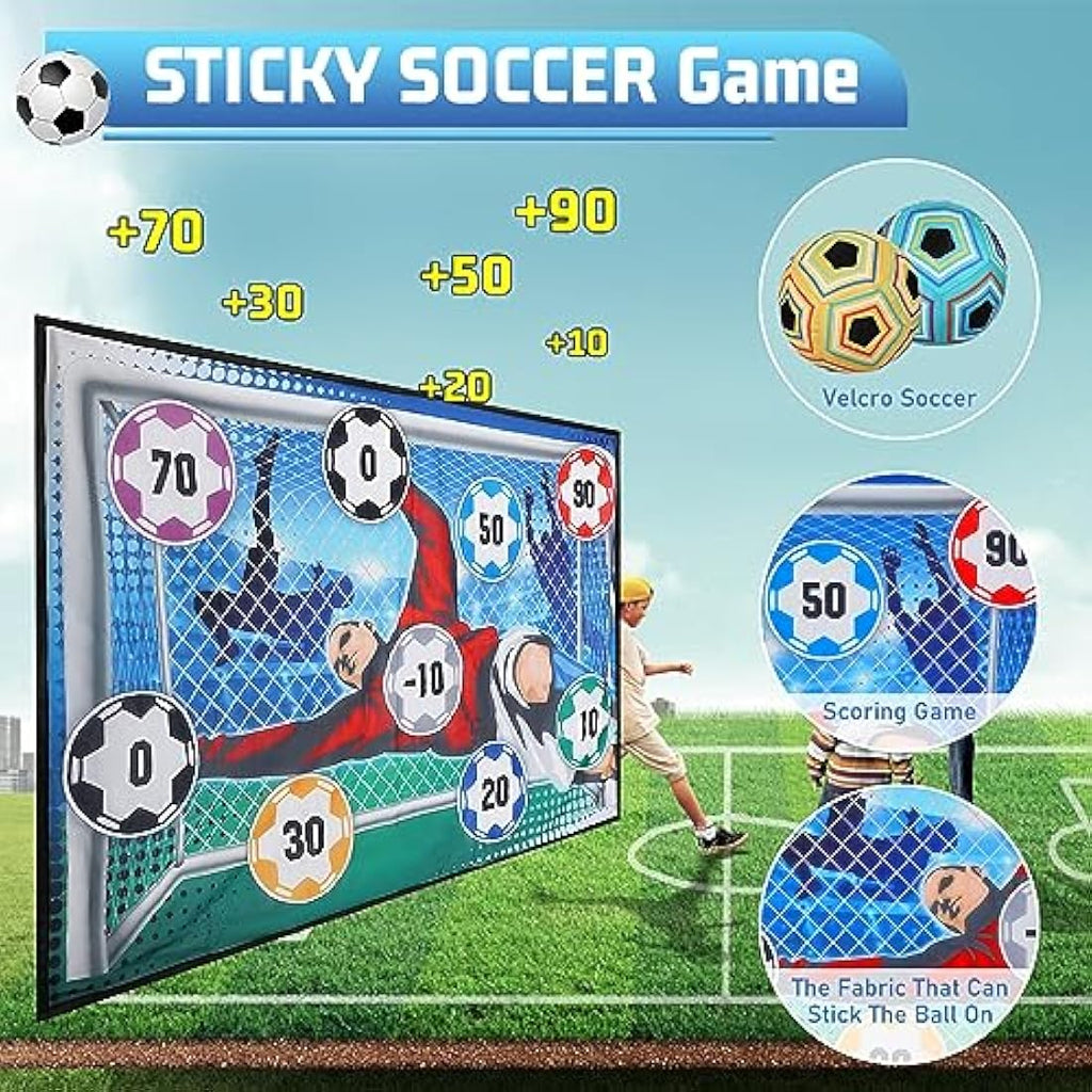 VATOS Kids Football Toss Game Set – Indoor Outdoor Foldable Goal Toy