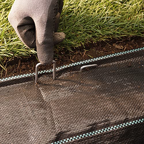 GardenMate 100 Galvanised Steel Garden Securing Pegs – 250mm Ground Anchors