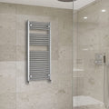 Warmehaus Curved Heated Towel Rail Radiator Ladder Chrome 1200x600mm - image 1