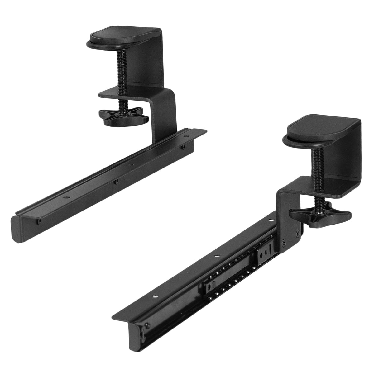 VIVO Clamp and 12 inch Rail Set for DIY Custom Wooden Keyboard Trays Tray Not Included - image 1