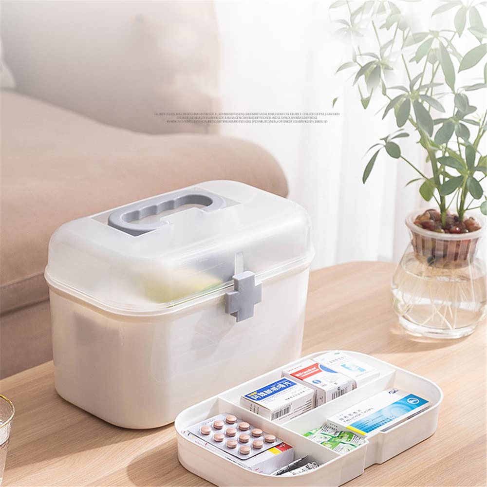 First Aid Medicine Organizer Box – Large Storage Bin with Lid