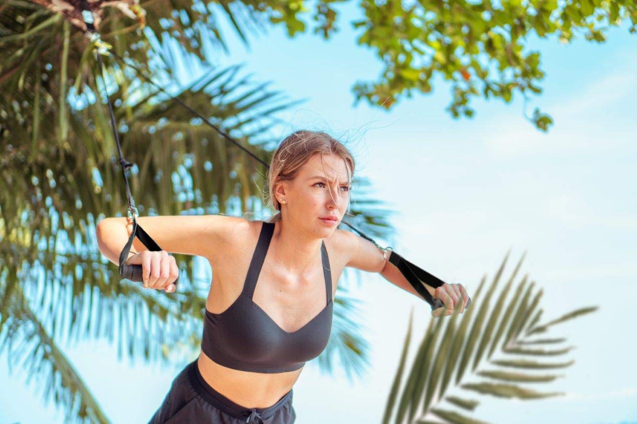 BodyCROSS Sling Trainer with Pulley – Home Strength Training Set