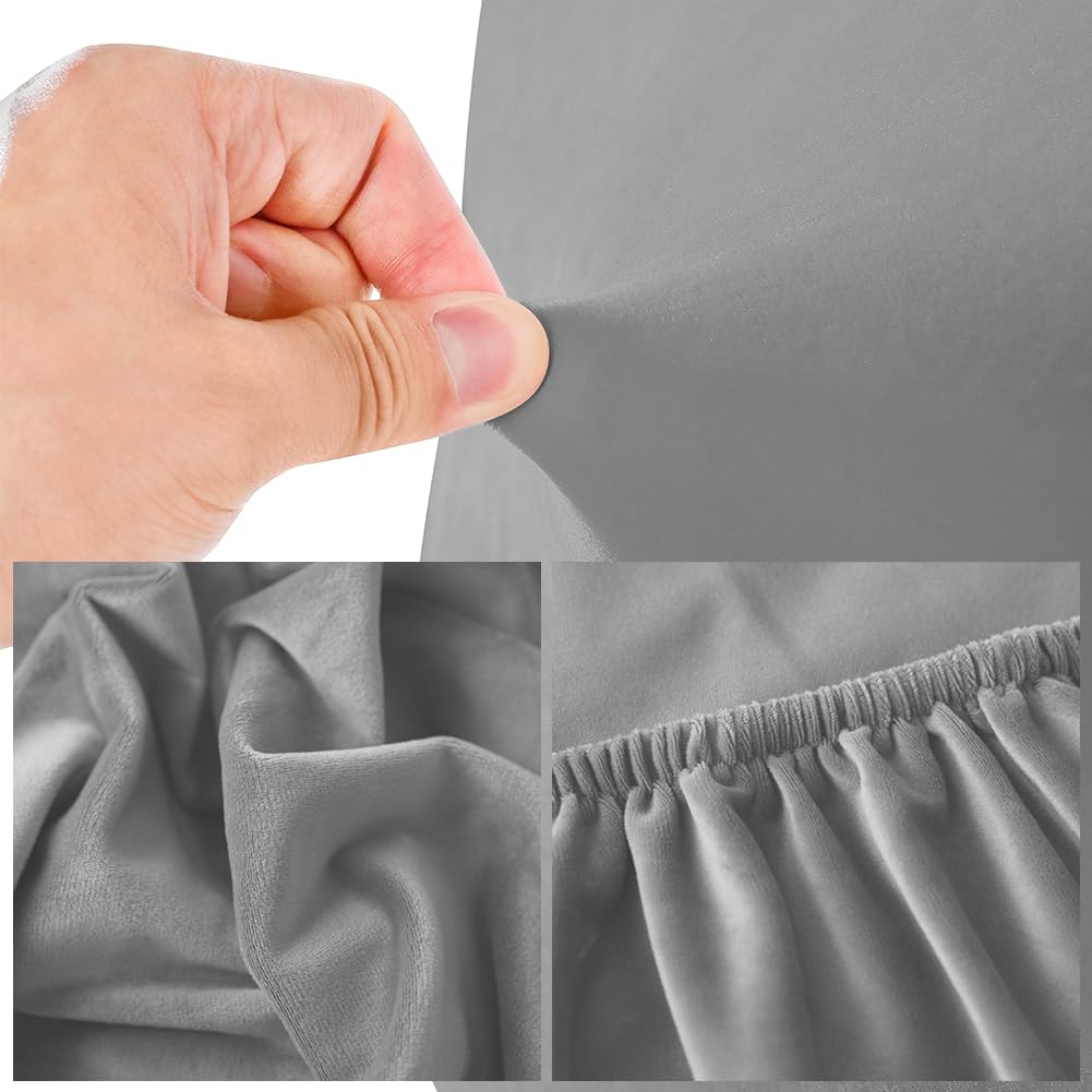 Caijin Bed Headboard Slipcover, Stretch Bed Headboard Cover, Dustproof Protector Cover for Linen Fabric Tufted Upholstered Headboard - image 2