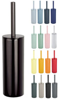 Spirella Nyo Steel Titan Toilet Brush – Stainless Steel, Black