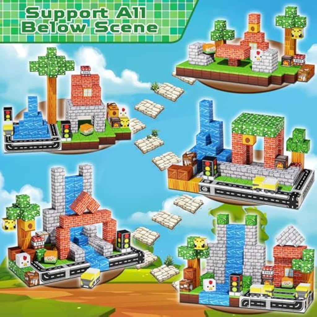 150PCS Magnetic Building Blocks – STEM Sensory Construction Toy