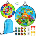 26" Double-Sided Kids Dart Board Set with 12 Velcro Balls