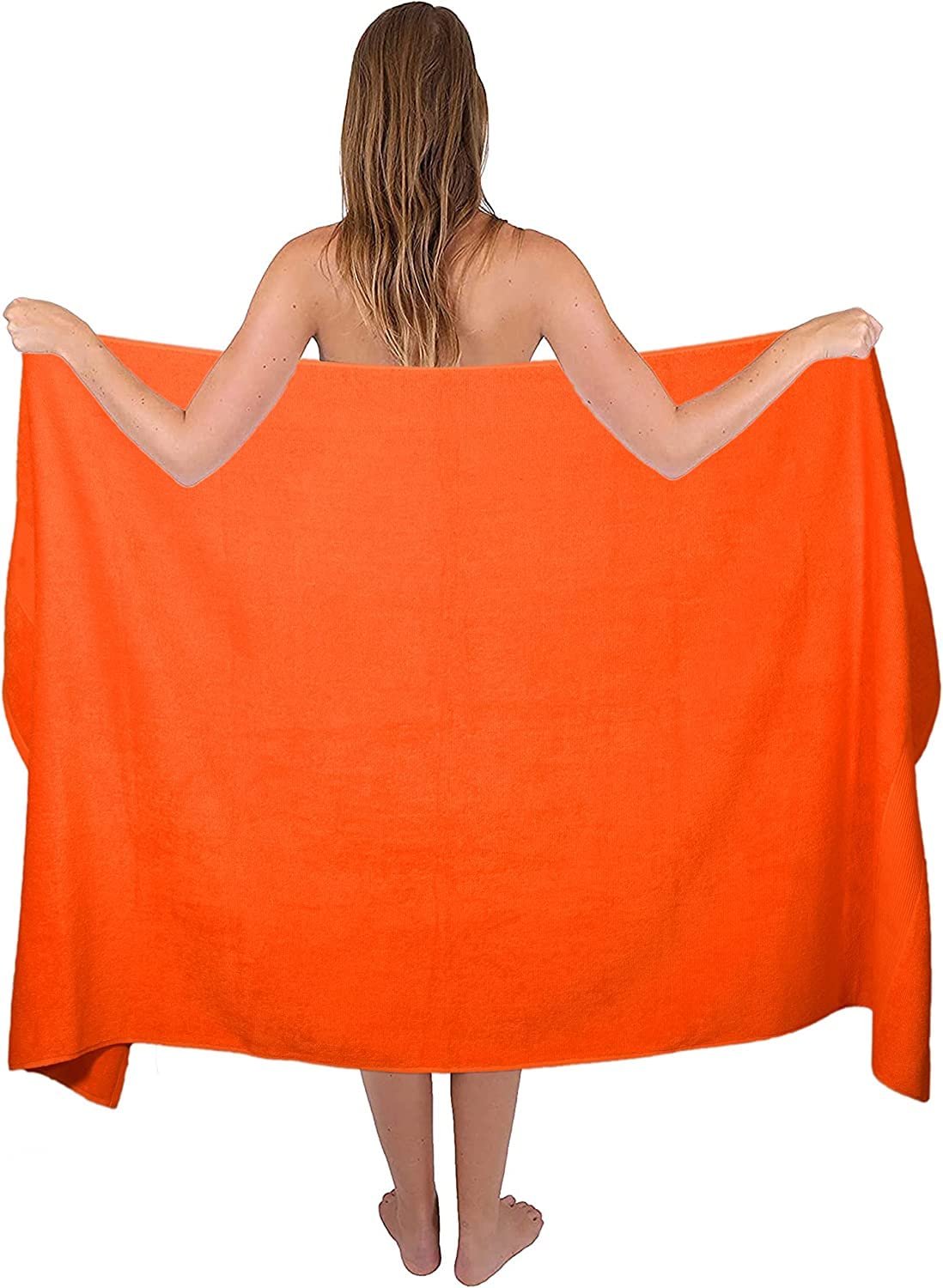 Extra Large Jumbo Bath Sheet – 100% Egyptian Cotton 600 GSM Orange