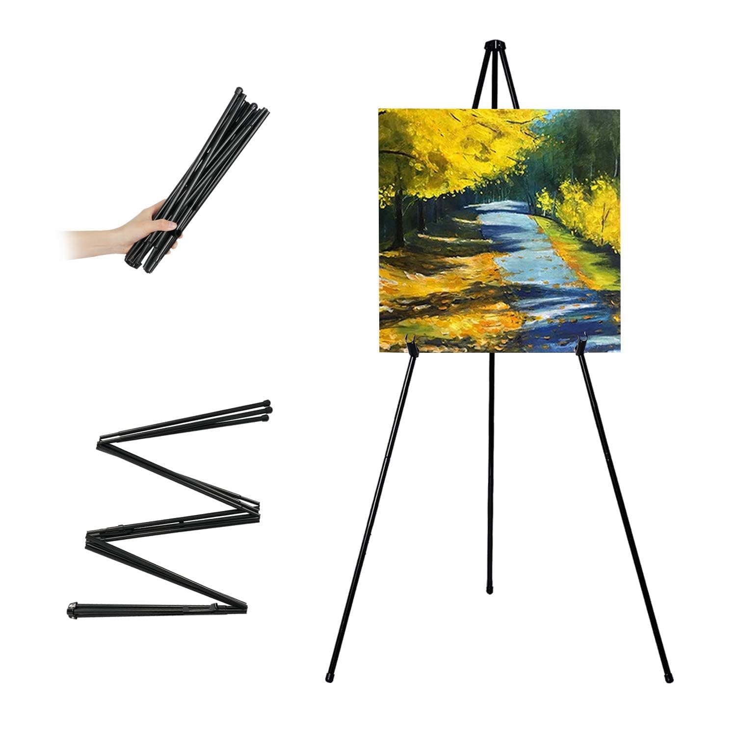 VAIIGO 168cm Display Easel Stand – Portable Folding Metal Artist Easel