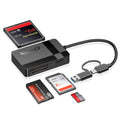 4-in-1 USB 3.0 Card Reader | USB-C Adapter for SD CF TF MS
