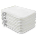 PHOGARY Pack of 10 Microfibre Body Wash Mitts White, Soft Face Cleansing Mitts, Bath SPA Terry Cloth, 15x21 cm - image 1