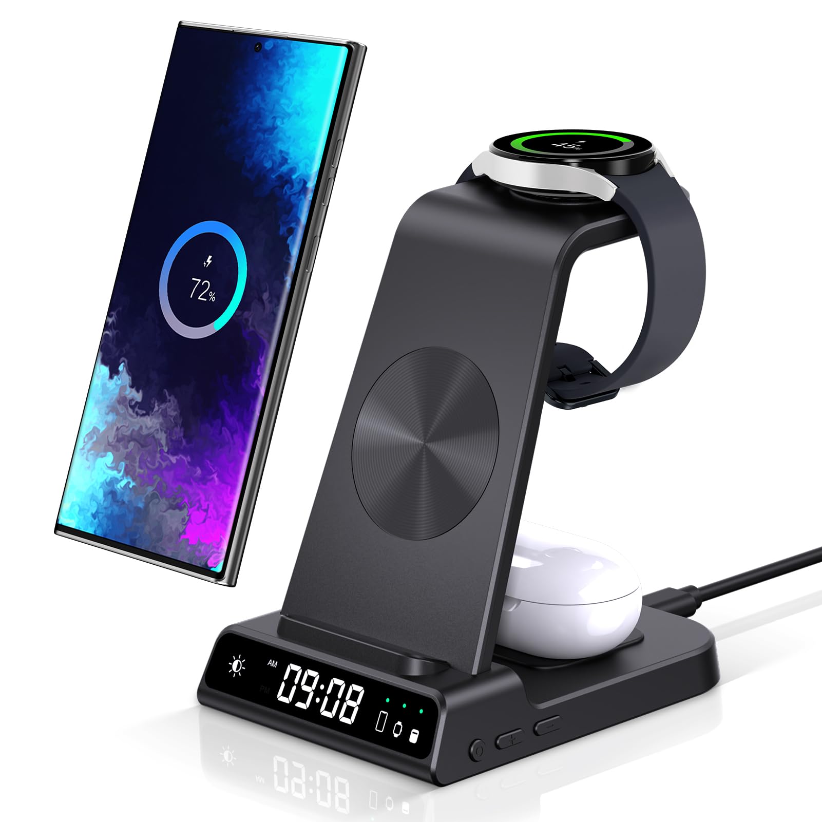 Jolof Store 3-in-1 Wireless Charging Station for Samsung Galaxy S25 Ultra