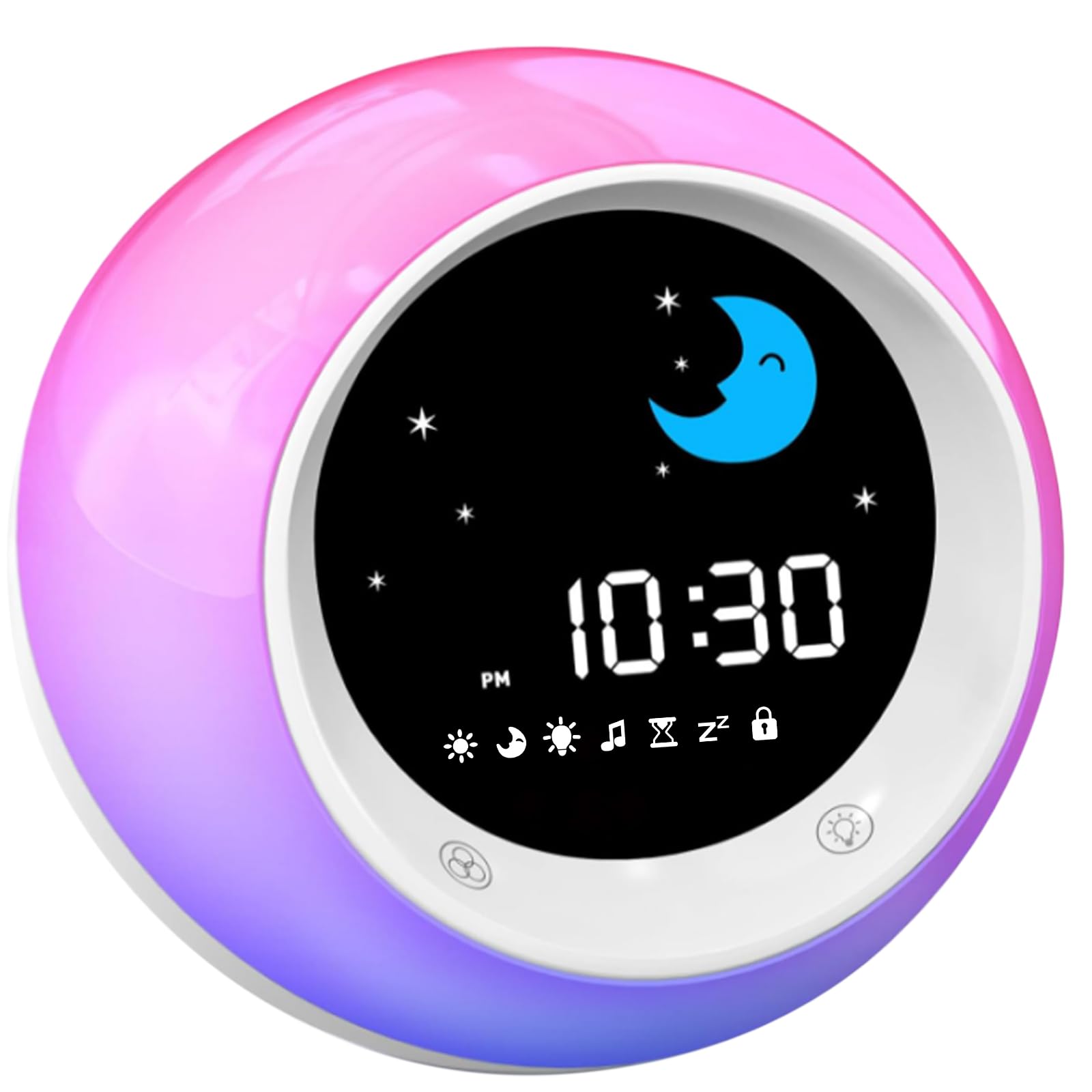ICODE Kids Alarm Clock | Sleep Trainer & Sound Machine with Night Light
