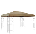 Quick-Star Gazebo Replacement Roof 3x4m - Sand PVC Coated Cover