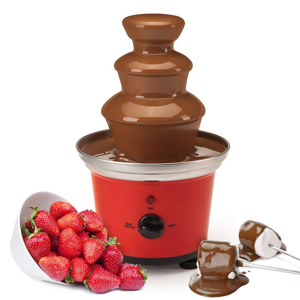 Global Gourmet 3-Tier Belgian Chocolate Fountain – 500ml Electric Fondue