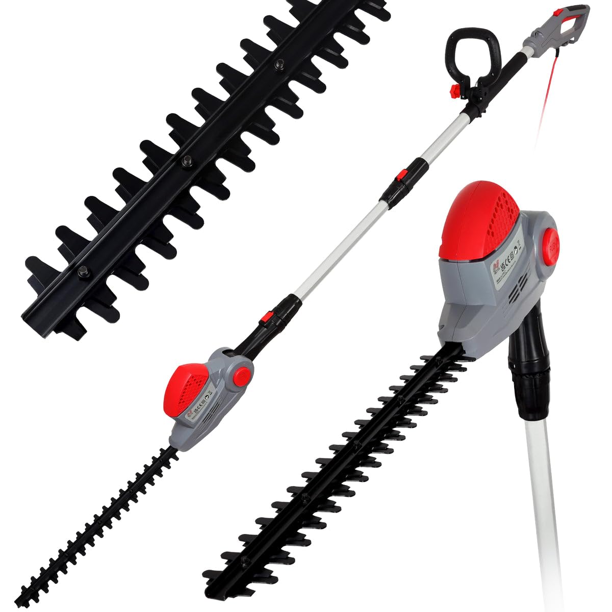 NETTA Pole Hedge Trimmer | 550W Long Reach 2.7m Extendable Electric Tool