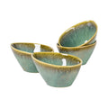 Henten Home Ceramic Ramen Bowl Set of 4 – 20 oz Green Stoneware Dishes
