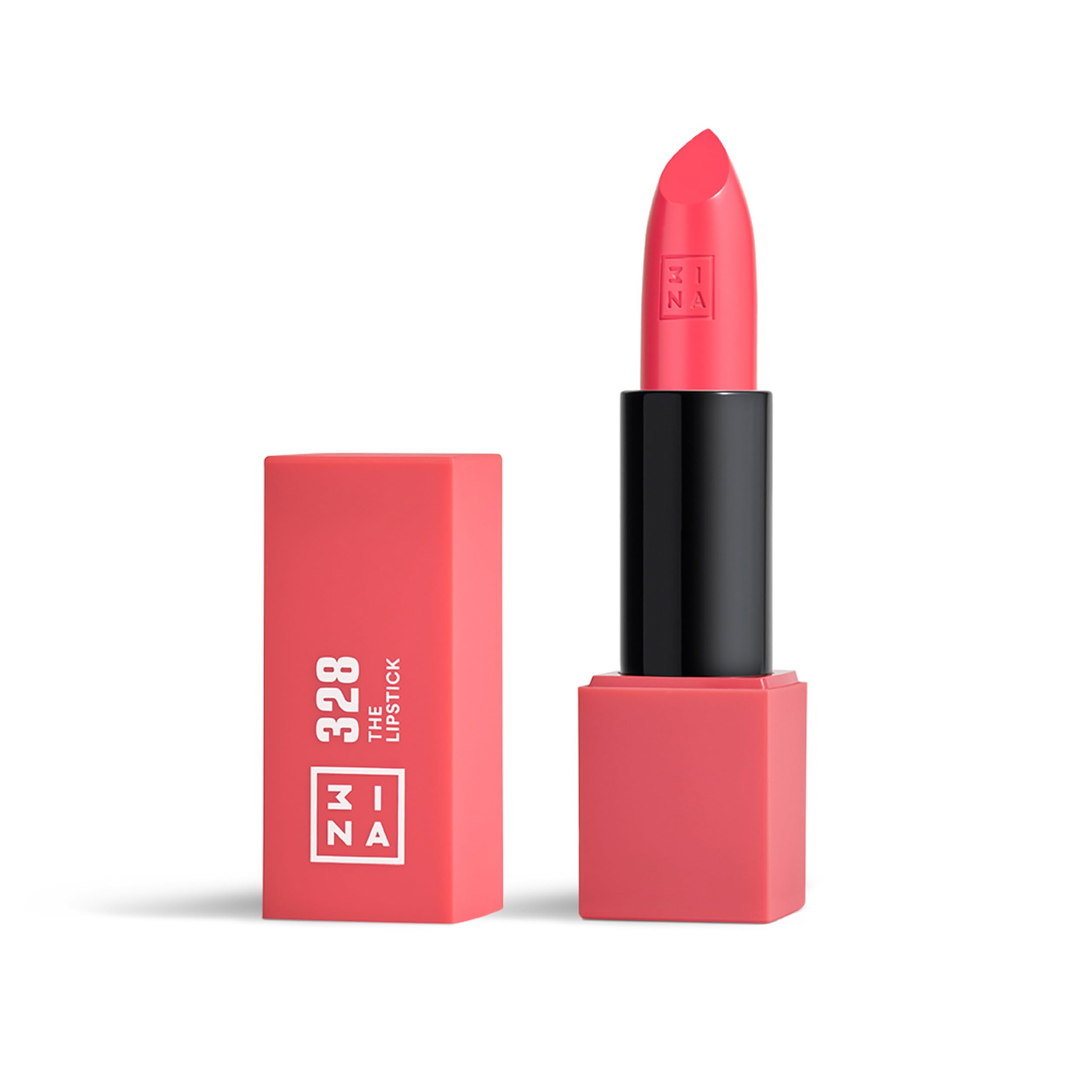 3INA MAKEUP Vegan Semi-Matte Lipstick 328 Electric Pink - Moisturizing