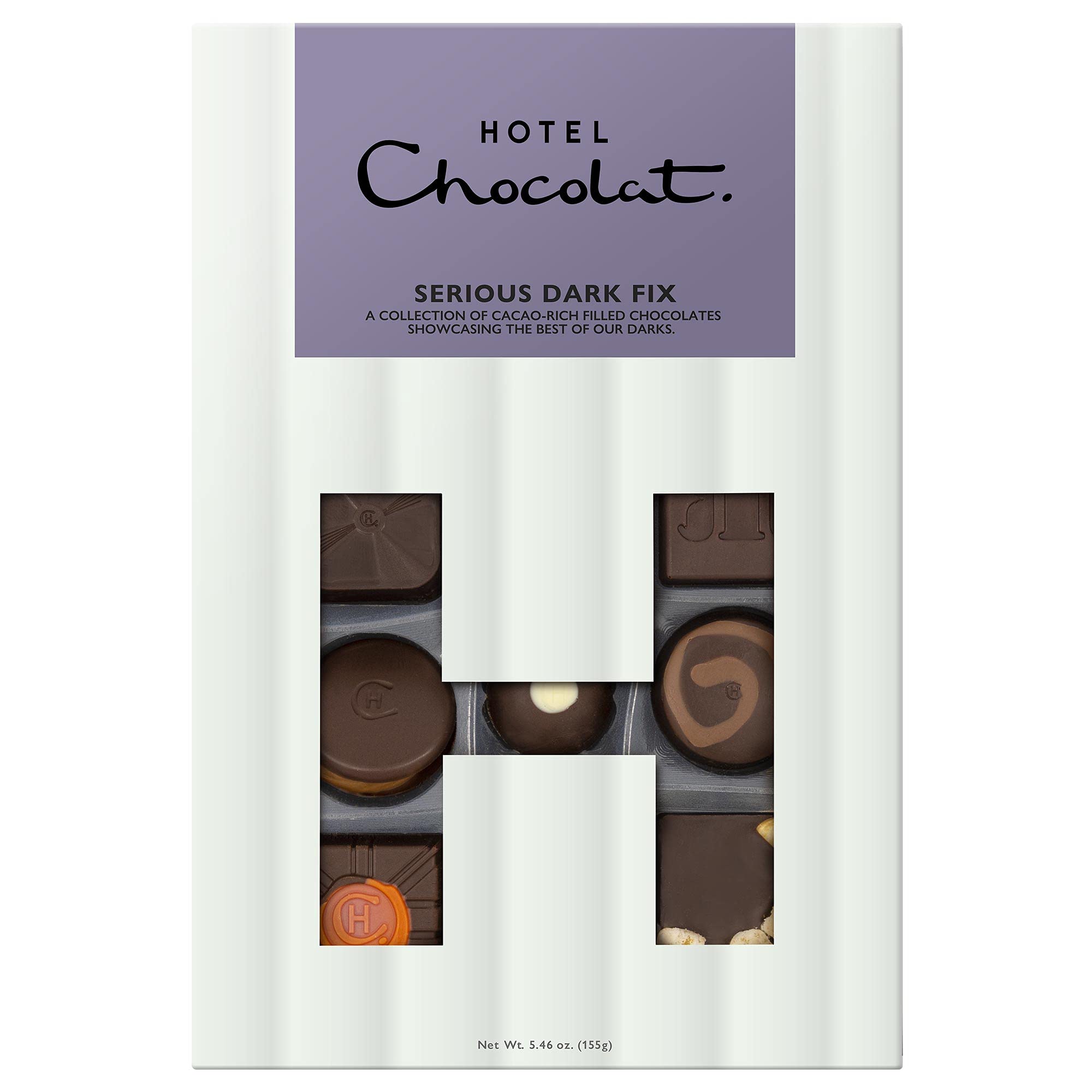 Hotel Chocolat Serious Dark Fix H-Box – 14-Piece Dark Chocolate Gift Set