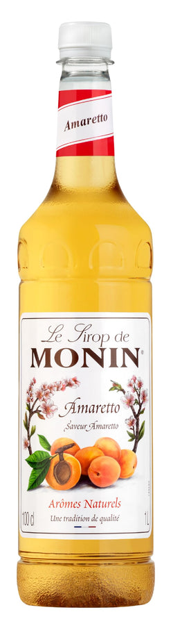 Monin Amaretto Syrup 1L | Natural Coffee & Cocktail Flavoring