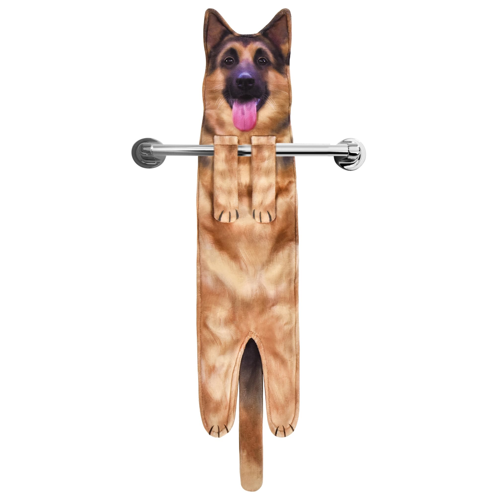 Jolof Store German Shepherd Hanging Hand Towel – Soft Cotton Dog Decor